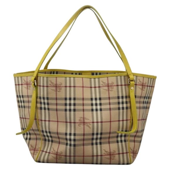 BURBERRY Nova Check Tote Bag PVC Beige Auth - Picture 8 of 15